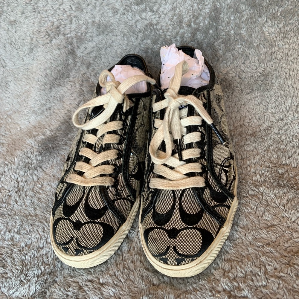 Coach sequin shoes gray/black